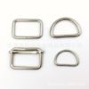 Dongguan manufacturers supply clothing bags, bags hardware D buckle cubic heart buckle semicircular D ring