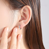 Fashionable brand small earrings, city style, simple and elegant design