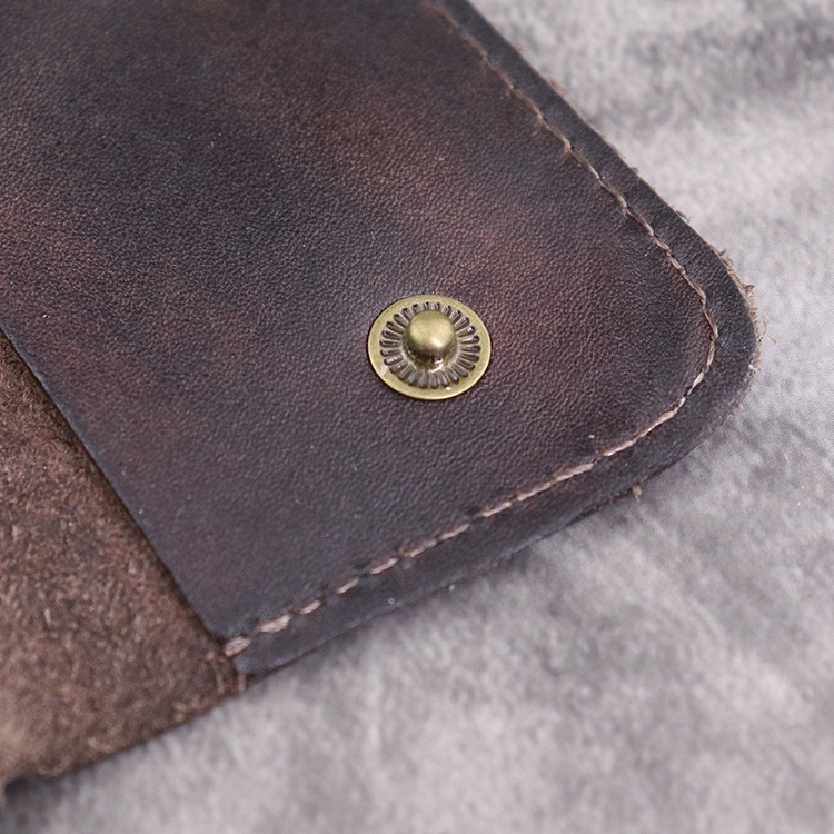 New Plant Tanned Leather Zero Wallet for Women's Minimalist Cover Style Large Capacity Card Storage Used Wrinkle Bag_voghion.com