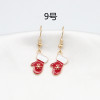 Christmas cartoon earrings, European style, suitable for import