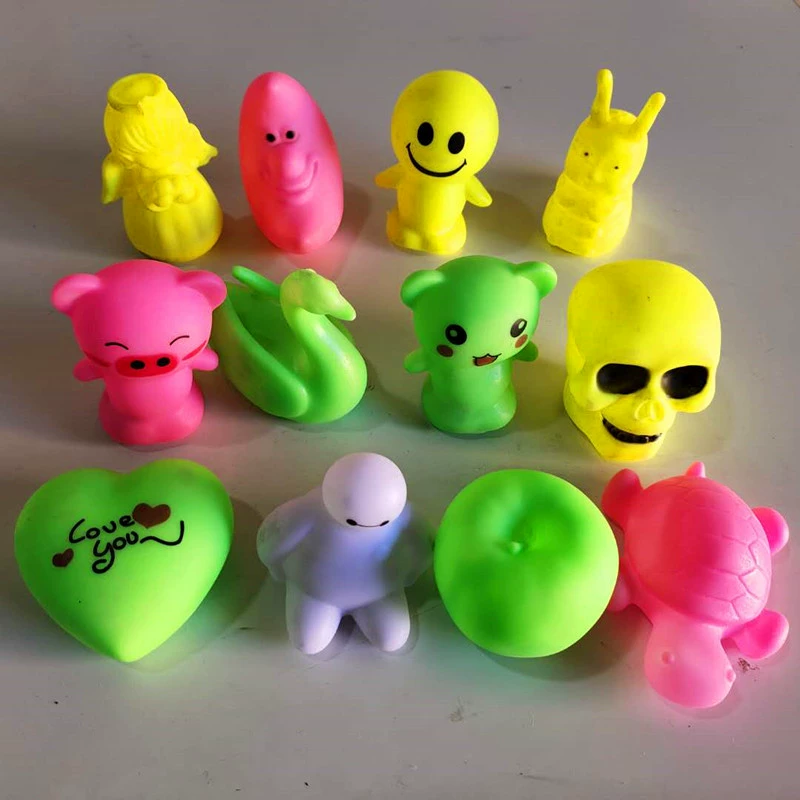 Cartoon colorful plastic night light, rings, toy, Birthday gift