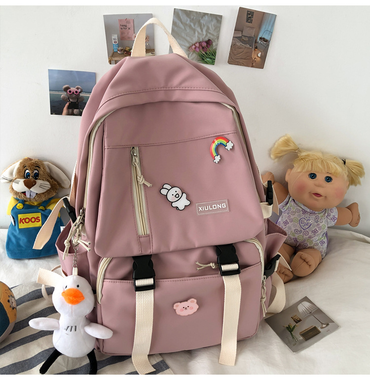 New Korean Contrast Color Large Capacity Backpack Wholesale Nihaojewelry display picture 6