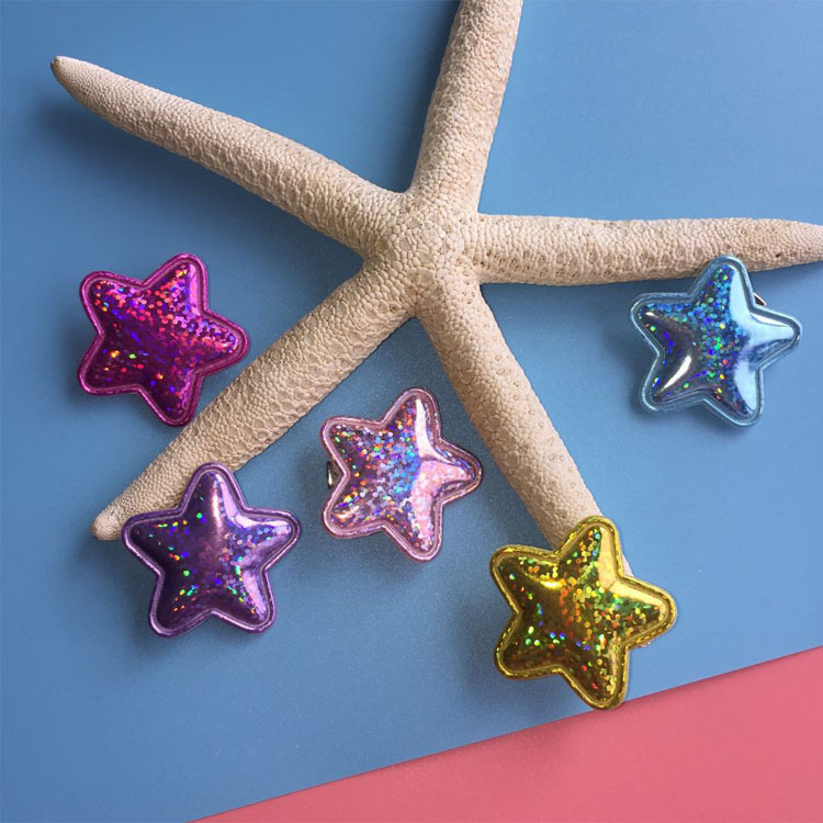 Fashionable Little Star Children's Hairpin,Sweet And Cute French Style Children's Side Hair,Broken Hair Buckle,Bangs,BBClip Headwear