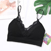 Supporting bra top, tube top, wireless bra, lace top with cups, underwear, 2023, beautiful back, V-neckline