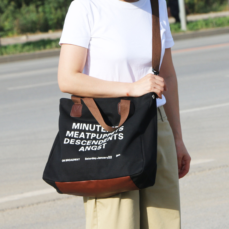 Bolsa de algodón y lino de alta calidad, bolsa de lona, bolsa de protección ambiental, bolsa de hombro, bolsa de lona de mensajero, se puede imprimir al por mayor