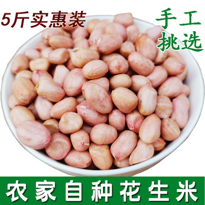 2020年新生花生米去殼農家自種白沙粉紅皮散裝優質花生仁
