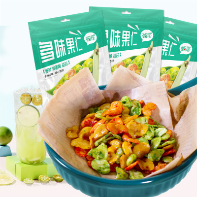 【三袋装】每日综合混合多味坚果仁无壳绿蚕豆瓣兰花豆网红零食|ru