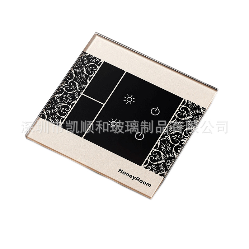 定制86开关面板玻璃|触摸钢化玻璃|智能开关玻璃面板