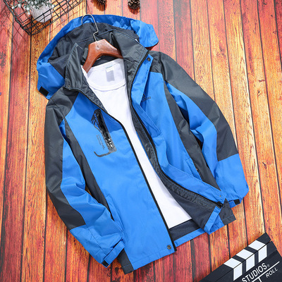 冲锋衣男女春秋薄款户外防风登山骑行钓鱼服可定制LOGO工作服外套|ms