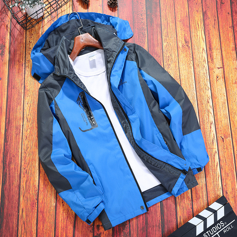 冲锋衣男女春秋薄款户外防风登山骑行钓鱼服可定制LOGO工作服外套|ms