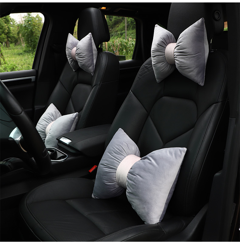 Car headrest waist Dutch velvet neck pillow new Li velvet does not shrink and does not fade car headrest