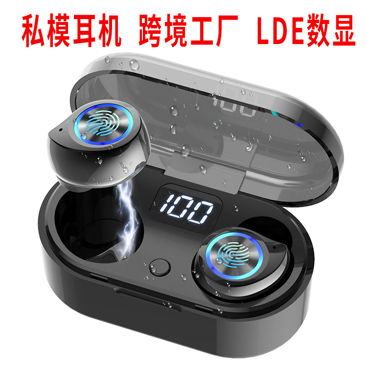 Cross-border explosion TW80 Bluetooth headset 5.0 LED digital display headset In ear Lug tws Headset manufacturers