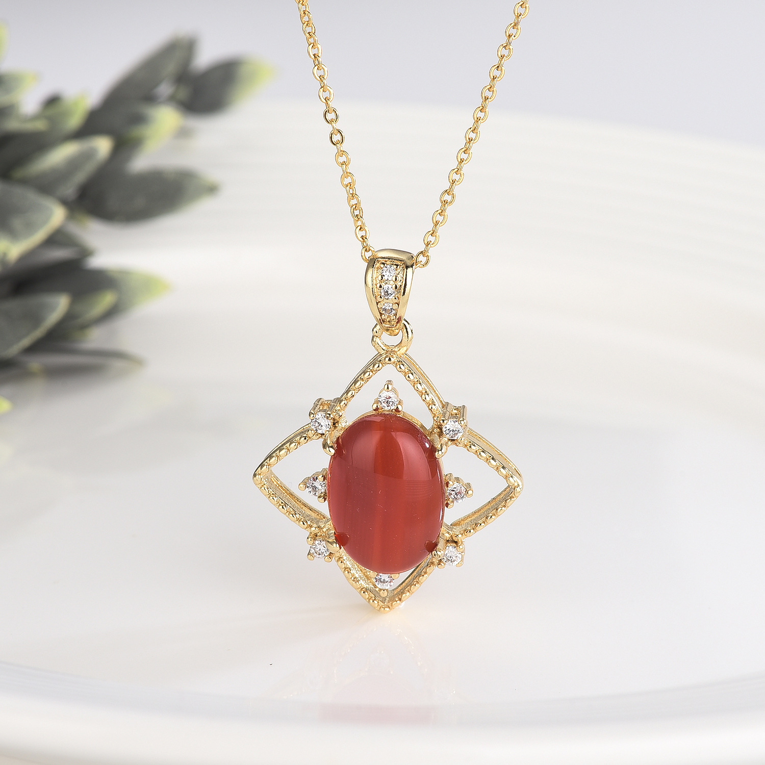 Wish inlaid chalcedony gemstone color ge...