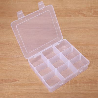 square transparent Plastic 9 storage box Electronic component Jewelry Packaging box squared paper for practicing calligraphy Toys Sorting box