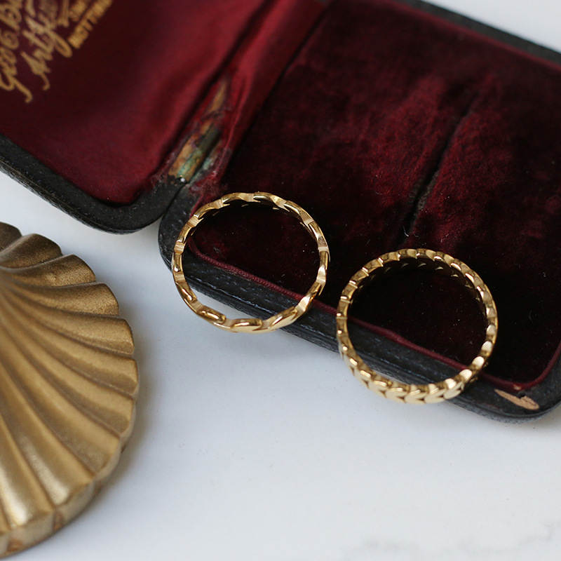 Real Gold Plated Plating Material PVD Coated Real Gold Plated 18K Gold Grain 304 Stainless Steel Fashion Waterproof Non Tarnish