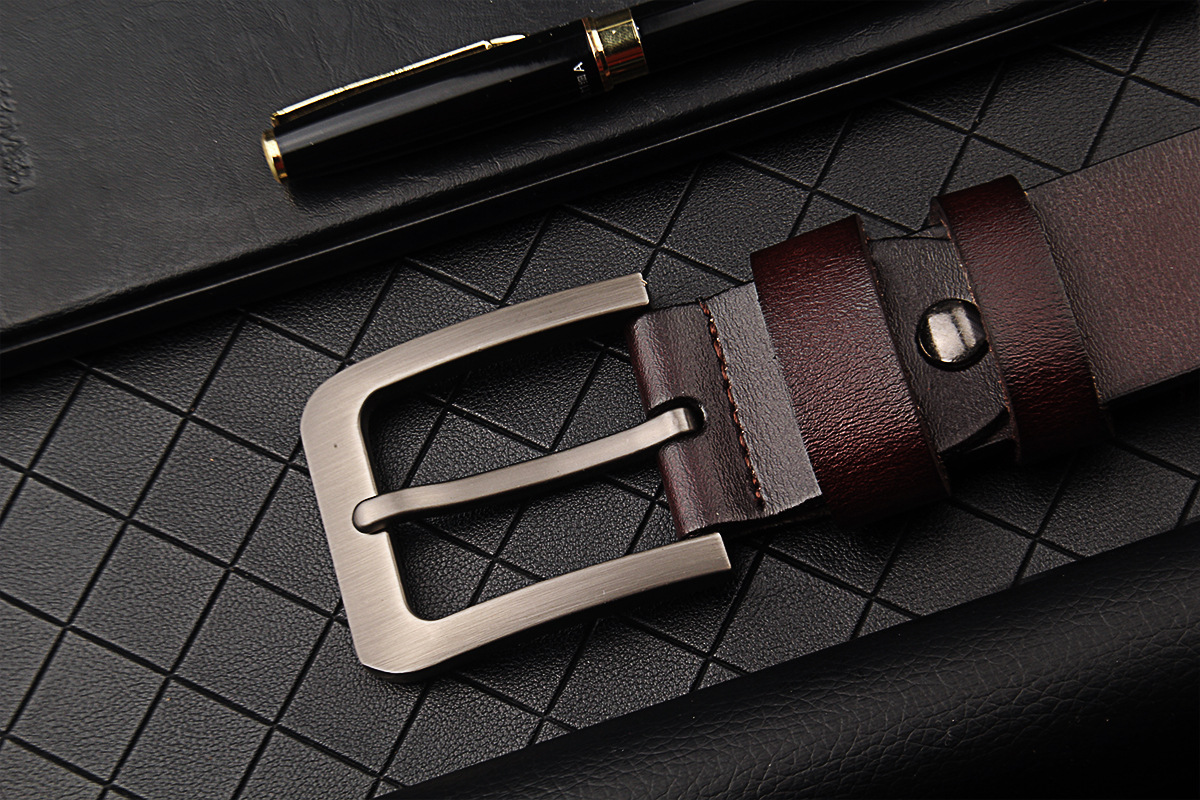 Men's genuine leather extended large size belt pure cowhide export model, specializing in the production of extended men's genuine leather belts