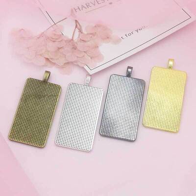 厂家复古金属钥匙扣挂件长方形底托diy饰品饰品配件速卖通爆款|ms