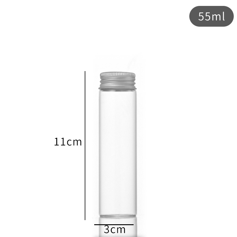 Tubo recto de tracción engrosada botella de vidrio transparente logotipo imprimible 10ml 50ml subbotella 110ml de reactivo
