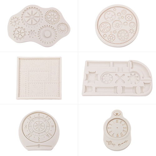 Sanxin Gear Fondant Silicone Compass Mechanical Clock Accessories Mold Chocolate Decoration Mold