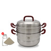 Beauty 304 Stainless steel Steamer 3 household Steaming and boiling Soup pot Steamed buns Steamed stuffed bun double-deck steamer MP-ZG26G03