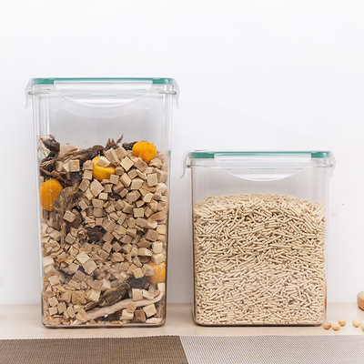 工厂直销五谷杂粮收纳盒塑料储物罐透明密封桶