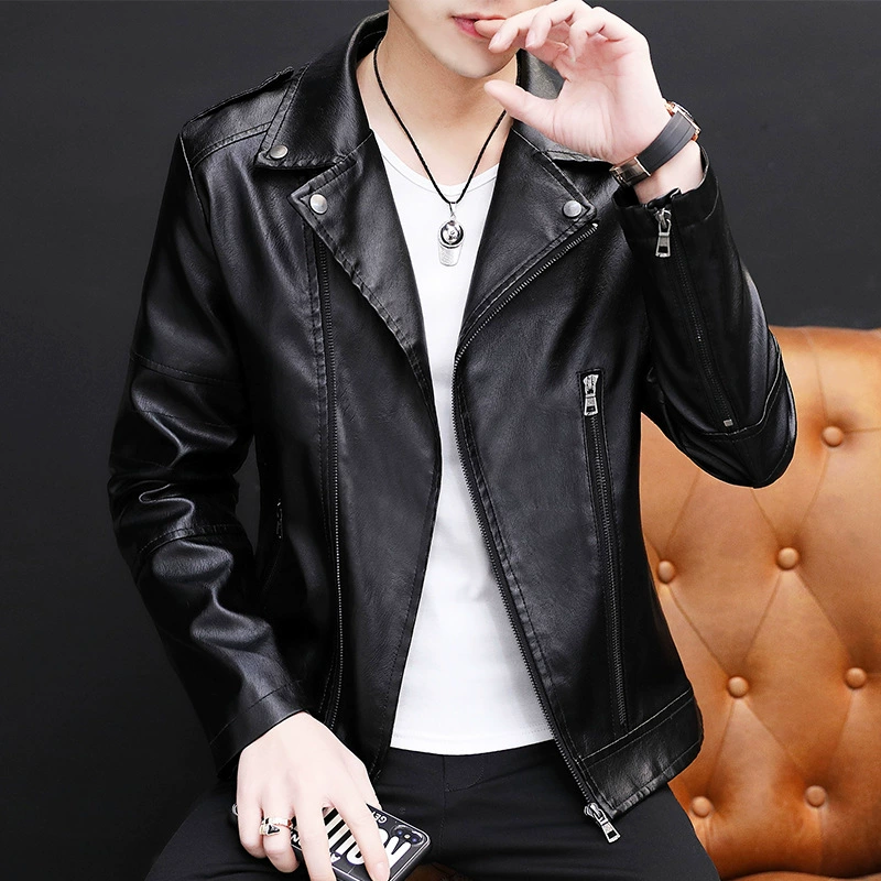Осенний полиуретановый пиджак для отдыха, slim fit, корейский стиль, с коротким рукавом