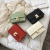 wholesale 2021 new pattern Bag Female bag street Trend PU Female bag Solid Small square package pinkycolor Lock bag