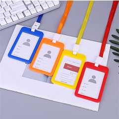 Card holder work badge double-sided badge lanyard exhibition badge work badge bus access control factory badge employee tag