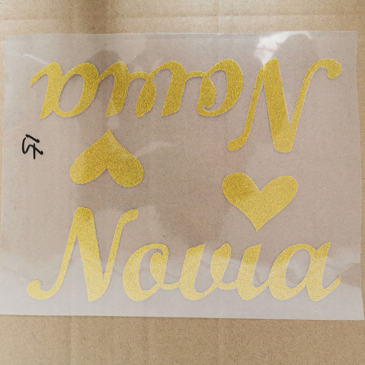 金葱心形字母烫画