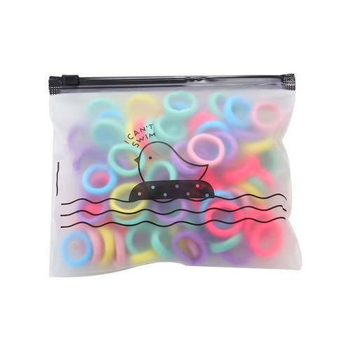 100 bags of candy-colored rubber bands for women, ins forest-style hair ties that do not hurt hair, high elasticity and durability, basic hair ropes