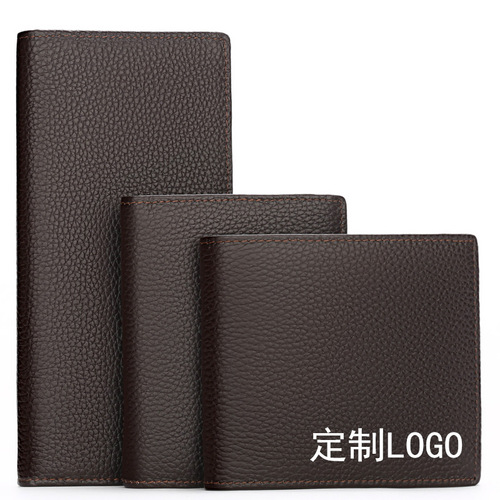 Long cowhide money men's genuine leather wallet multi-card slot wallet large capacity leather bag holder short cross-border dropshipping