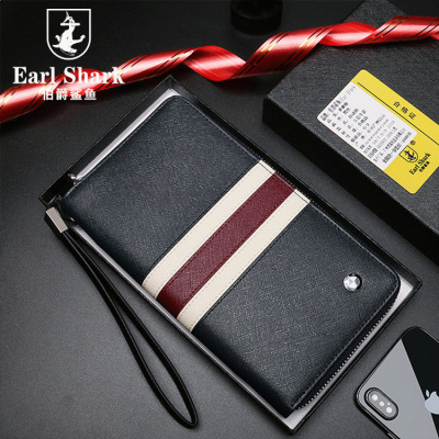 genuine leather Men's bag clutch bag man Handbag cowhide wallet have more cash than can be accounted for Zipper bag Wallet customized Grab bag Envelope