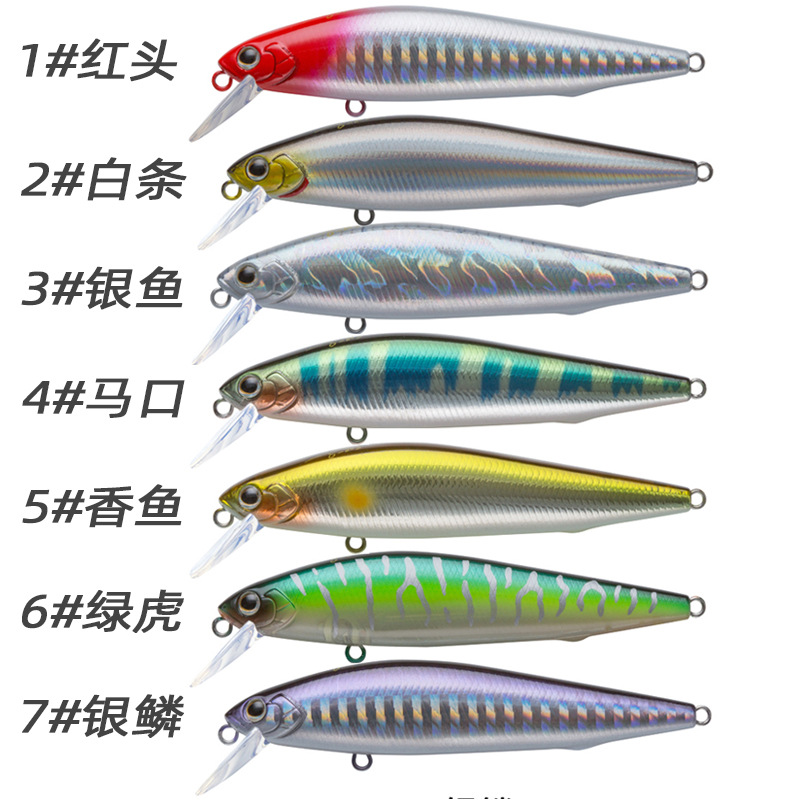 Shallow Diving Minnow Lures Sinking Hard Baits Fresh Water Bass Swimbait Tackle Gear