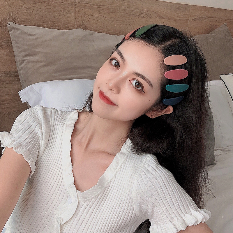 Korea New Girl Cute Hairpin Side Clip Frosted Hairpin Back Head Clip Set  Wholesale display picture 8