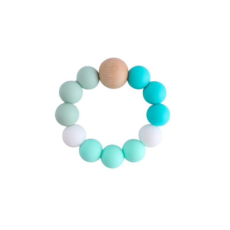 Nueva DIY creativo Beech cuentas de silicona pulsera juguete teether Seguridad Protección del Medio Ambiente cuentas de silicona pulsera teether stick