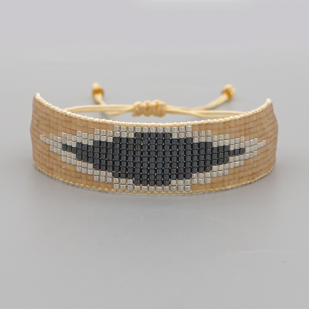 Geometrische Miyuki-perlen Handgemachte Gewebte Ethnische Art Breites Armband Großhandel Schmuck Nihaojewelry display picture 21