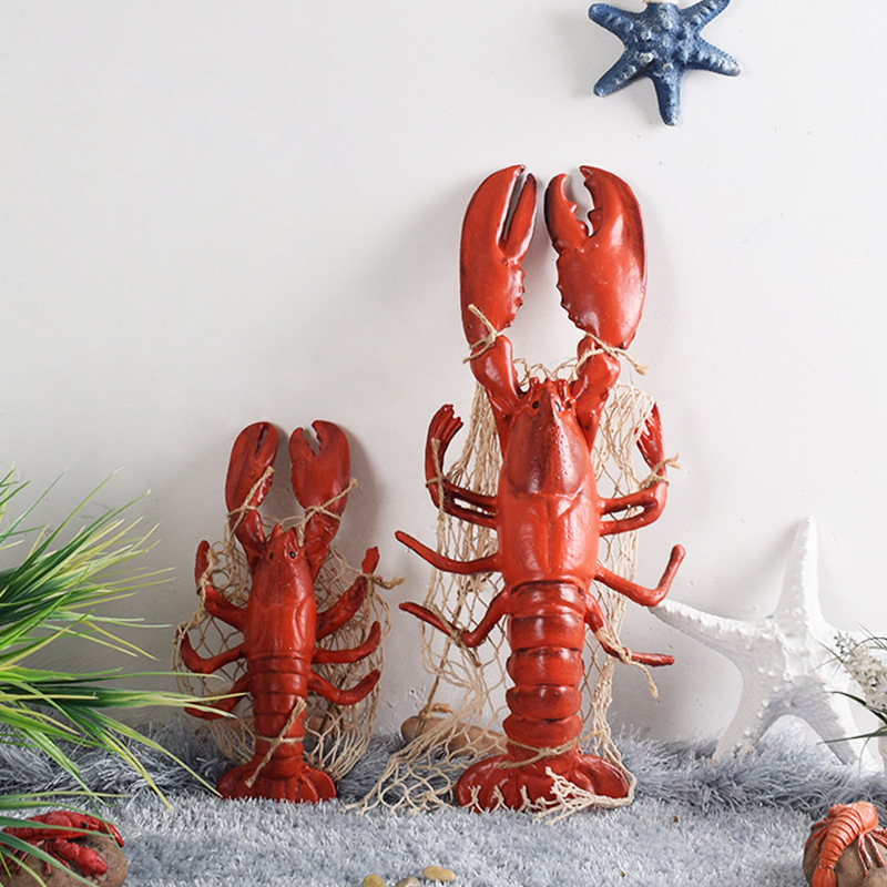 Marine decorations simulation resin lobster theme restaurant decoration pendant seafood restaurant hairy crab landscaping ornaments