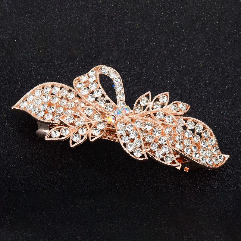 Metal Hairgrip Hairpin, Korean Style Floral Barrette, Adult Decorative Clip, 9×4×4 cm