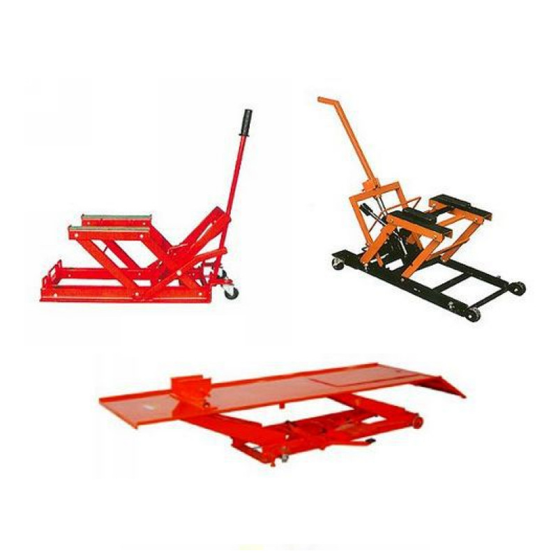 气动摩托车维修升降机 气动液压剪叉式摩托车修理升降平台升降器