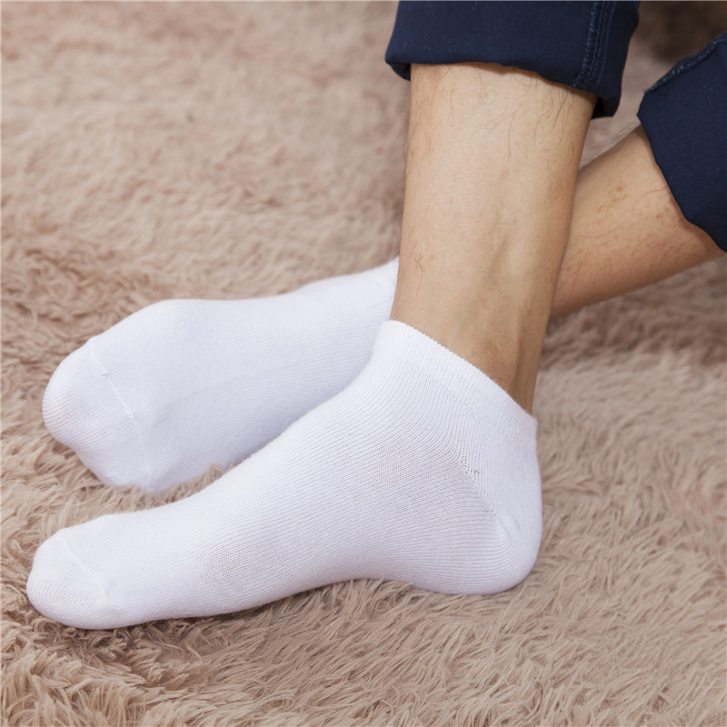 10 Pairs Of Black, White And Gray Boat Socks Wholesale Socks Socks Cheap Socks_voghion.com