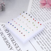 Plastic earrings, resin for elementary school students, 20 pair, Korean style, simple and elegant design