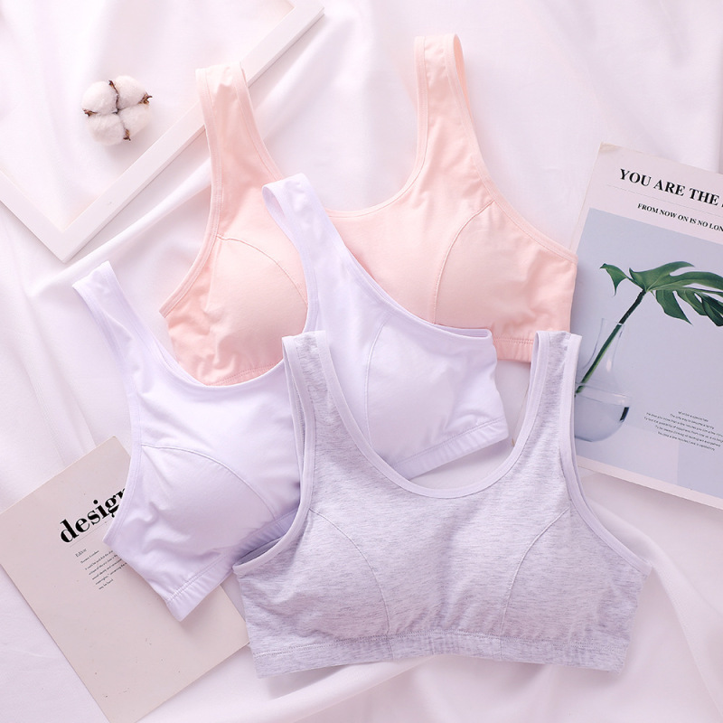 Factory Direct Sales of Cotton Bras for Middle-Aged and Elderly Women, Thin Vest-Style Underwear for Seniors, Large Size Bras Without Underwire