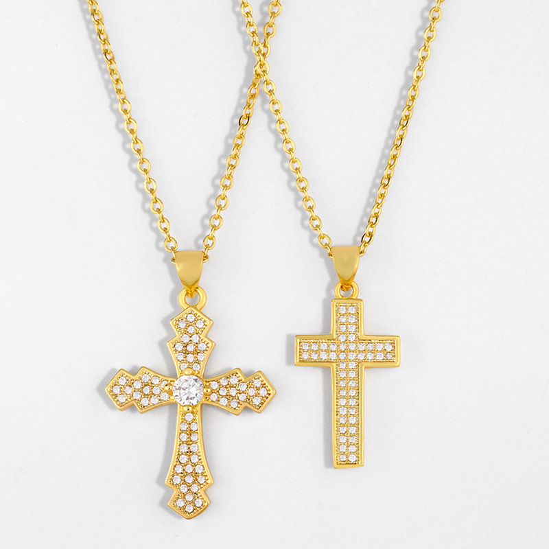 Fashion Cross Necklace Hot Selling Jewelry Cross Pendant Necklace Wholesale Nihaojewelry display picture 3