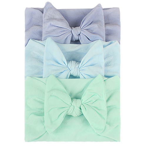 3PCS nylon bow elastic headband ins simple fashion decorative baby hairband accessories
