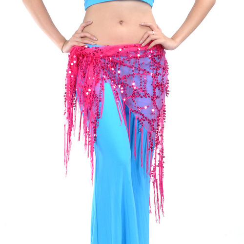 Sequin triangle scarf, belly dance waist scarf, belly dance gauze scarf, belly dance clothing manufacturer