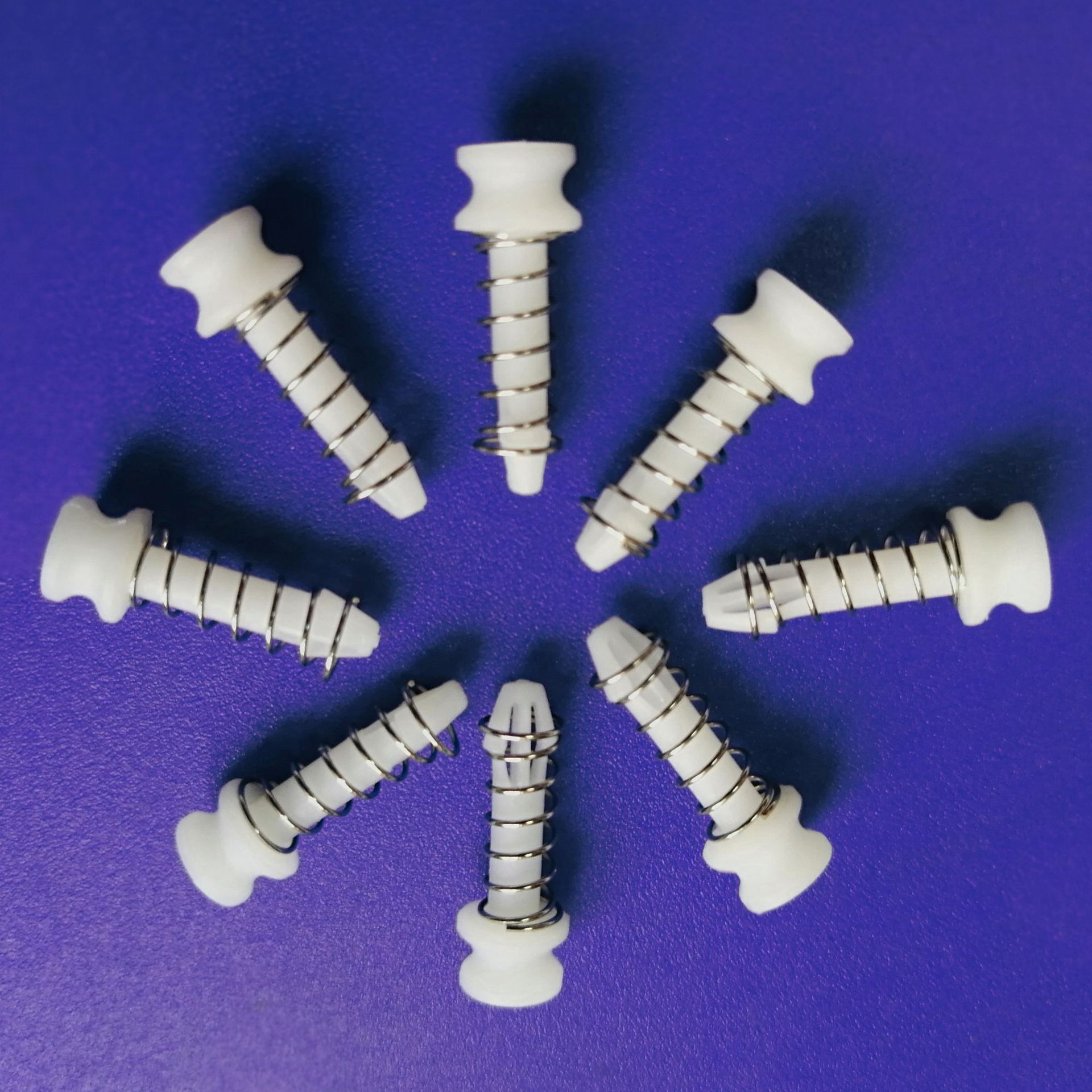 双层圆头尼龙铆钉 散热器PCB塑料铆钉带弹簧18mm 散热片卡扣