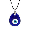 European and American devil Eyes Men's Women's Wax Glass Cake Necklace Cross -border Blue Eye Pendant Source Batch