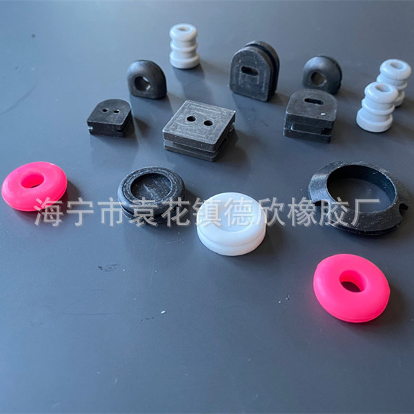 供应双面硅胶出线套护线圈O型穿线套T型方形电线橡胶出线圈护线套