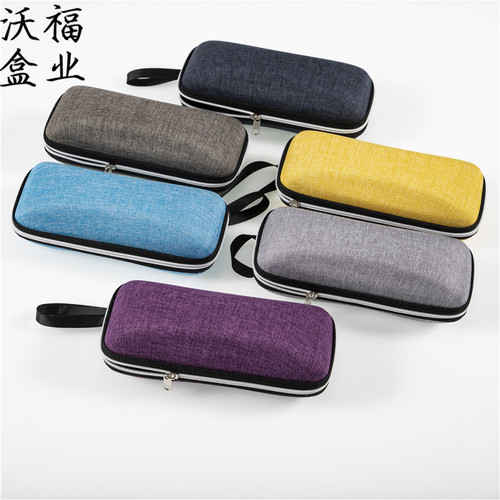Factory direct sales square eva zipper glasses case sunglasses sunglasses case large linen eyeglasses box wholesale