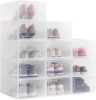 Plastic combination transparent shoes storage box shoes Dustproof box Free combination men and women Sorting box